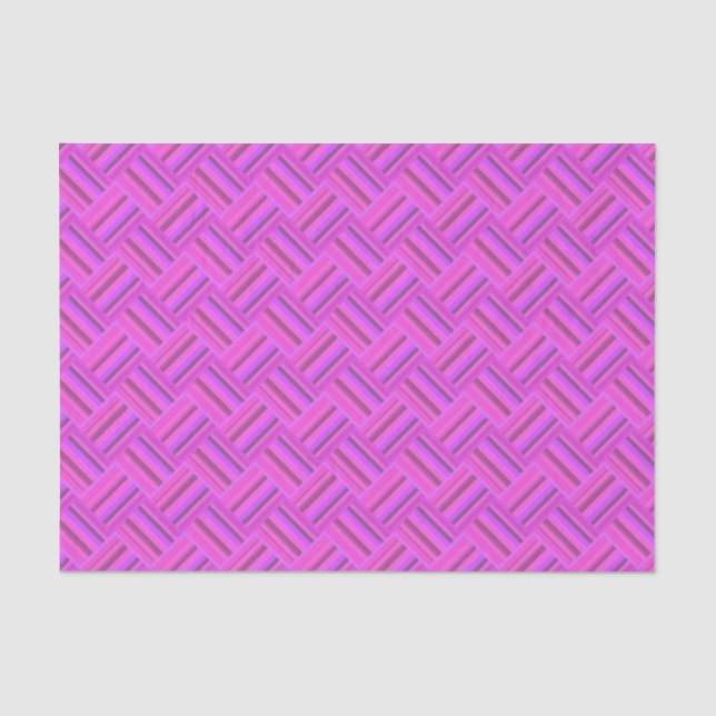 Papel De Seda Tejido de rayas rosadas diagonal patrón (Anverso)