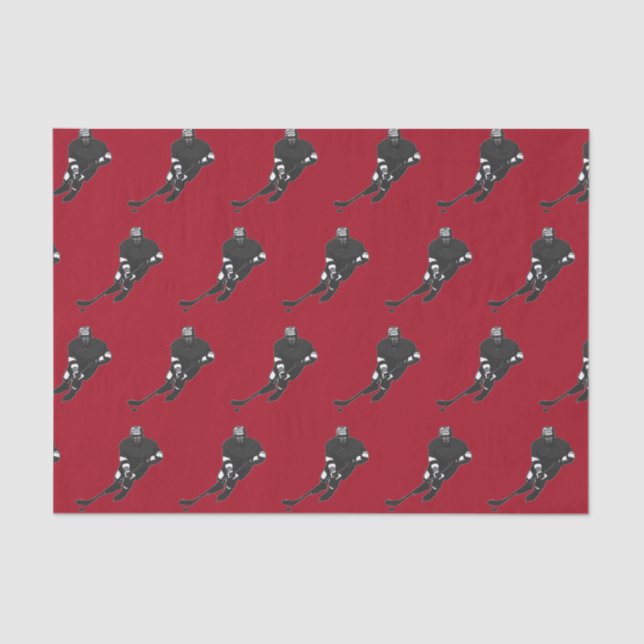 Papel De Seda Tejido de regalo de hockey (Anverso)