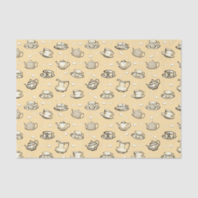Papel De Seda Tejido de tiempo de té (Anverso)