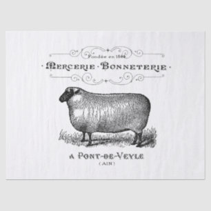 Papel De Seda Tejido del anuncio de las ovejas del vintage