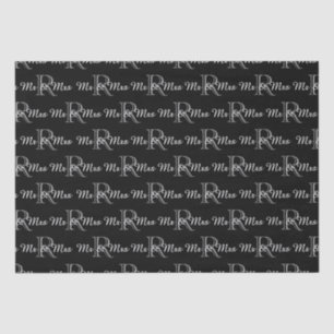 Papel De Seda TEJIDO ELEGANTE PAPER_ " Sr. y señora" TEXTO SOBRE