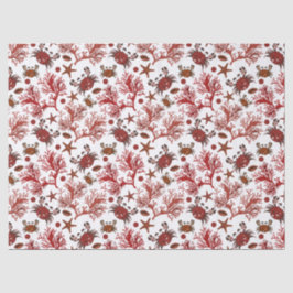 Papel De Seda Tejido fiesta de cangrejo de la playa