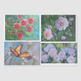 Papel De Seda Tejido floral de Decoupage