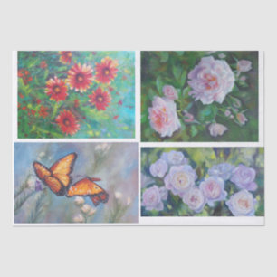 Papel De Seda Tejido floral de Decoupage