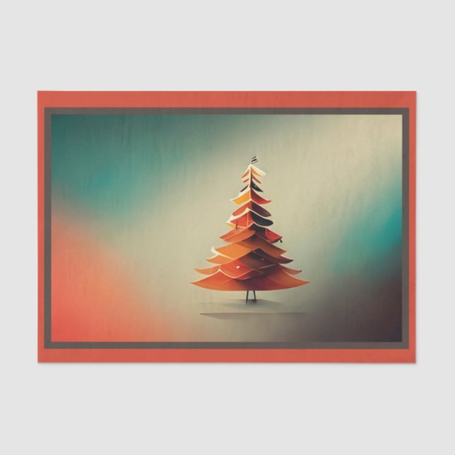 Papel De Seda Tejido Mínimo De Árbol De Pino (Anverso)