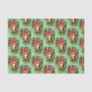 Papel De Seda Tejido retro del modelo de la lámpara del navidad