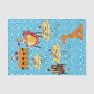 Papel De Seda Tejido Retro Mujer Cría de Perro