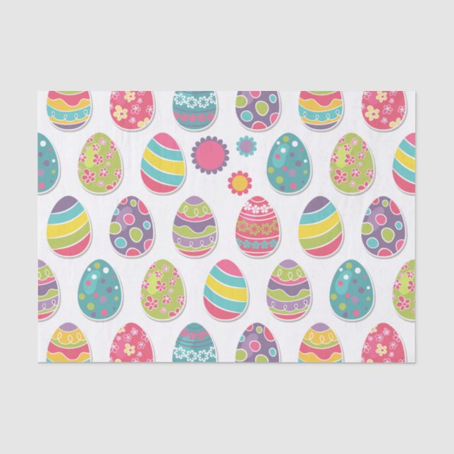 Papel De Seda Tejido temático del huevo de Pascua (Anverso)