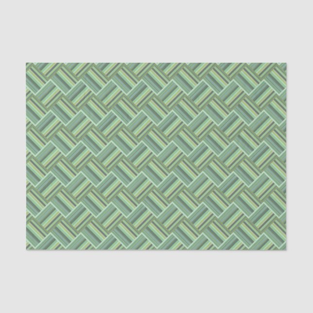 Papel De Seda Tejidos de rayas verdes de oliva (Anverso)
