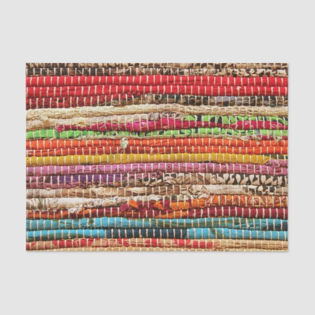 Papel De Seda Tejidos de tela rayada se ven naturales (Anverso)