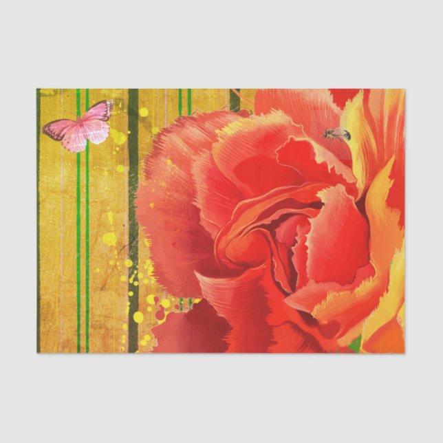 Papel De Seda Tejidos VERDES CON POBRE (Anverso)