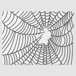 Papel De Seda Tela de Araña Negra y Blanca