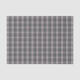 Papel De Seda Tela escocesa del pixel en gris con la raya roja