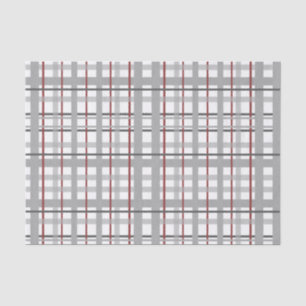 Papel De Seda Tela escocesa roja y gris