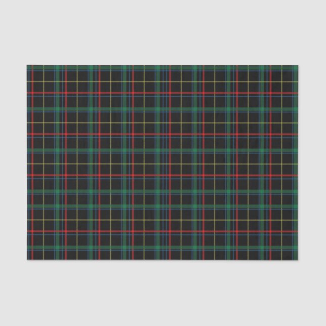 Papel De Seda Tela escocesa roja y verde (Anverso)