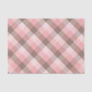 Papel De Seda Tela escocesa rosada