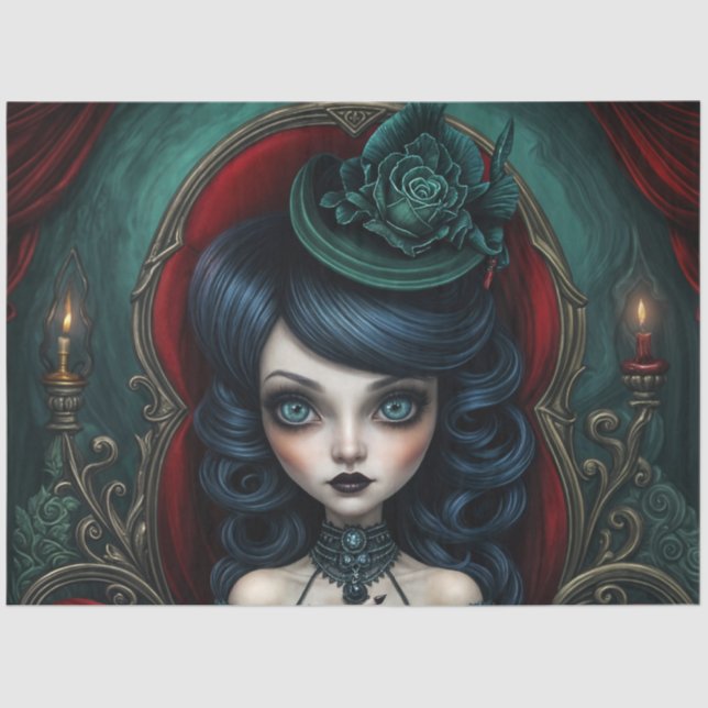 Papel De Seda Teléster de Fortuna Estúpico Verde y Rojo (Anverso)