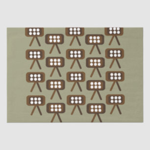Papel De Seda Televisión Moderna De Mediados Del Siglo