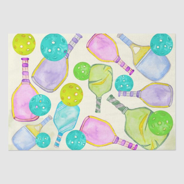 Papel De Seda Tema de acuarela Fiesta de cumpleaños para deporte (Anverso)
