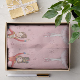 Papel De Seda Tema de Ballet de Cascanueces Rosa para Niñas