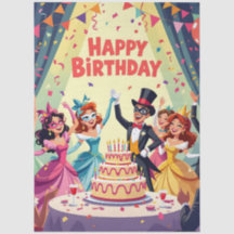 Tema de cumpleaños feliz disfrazado lindo