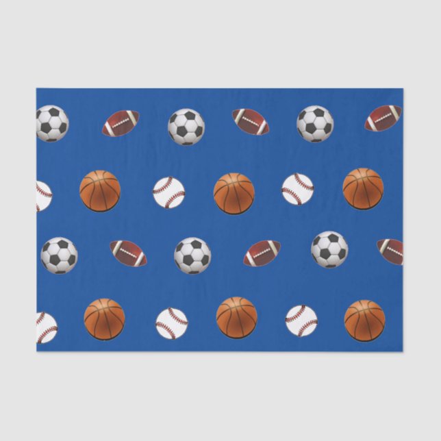 Papel De Seda Tema de deportes principales (Anverso)