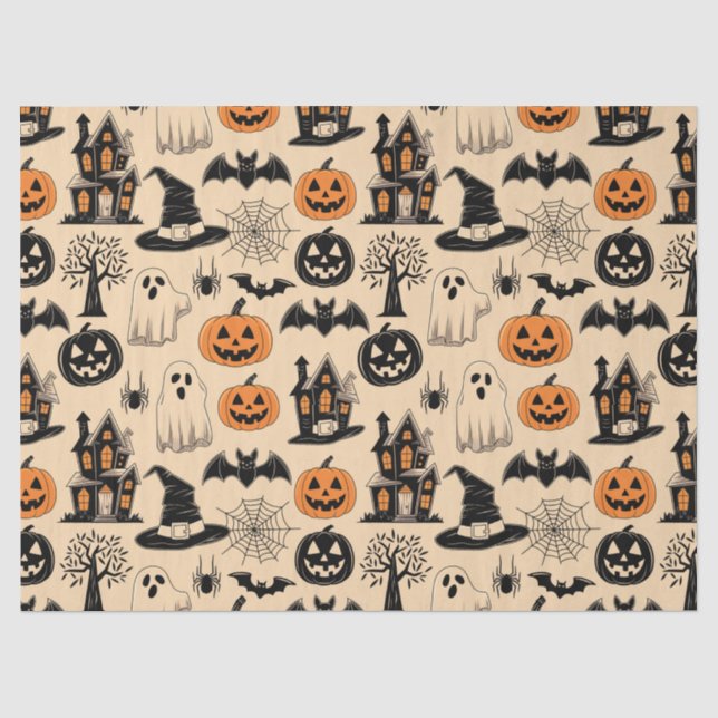 Papel De Seda Tema de Halloween muy genial (Anverso)