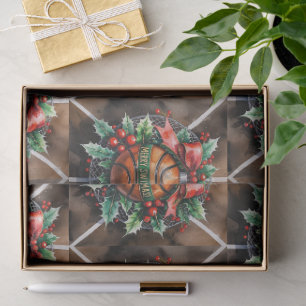 Papel De Seda Tema de los Navidades de baloncesto