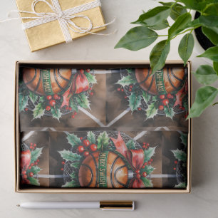 Papel De Seda Tema de los Navidades de baloncesto