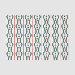 Papel De Seda Tema de Navidades rojos y verdes de color de agua