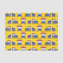 Papel De Seda Tema del Fiesta del primer cumpleaños de Train Cut