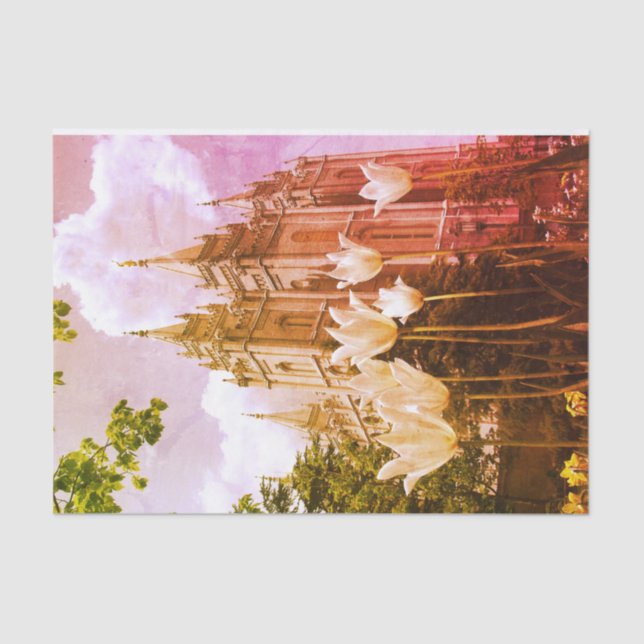 Papel De Seda Templo mormón de Salt Lake City, Utah (Anverso)