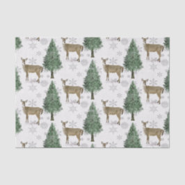 Papel De Seda Temporada de Navidades de venados Whitetail Winter