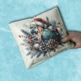 Papel De Seda Temporadas de loro tropical saludan a Navidades