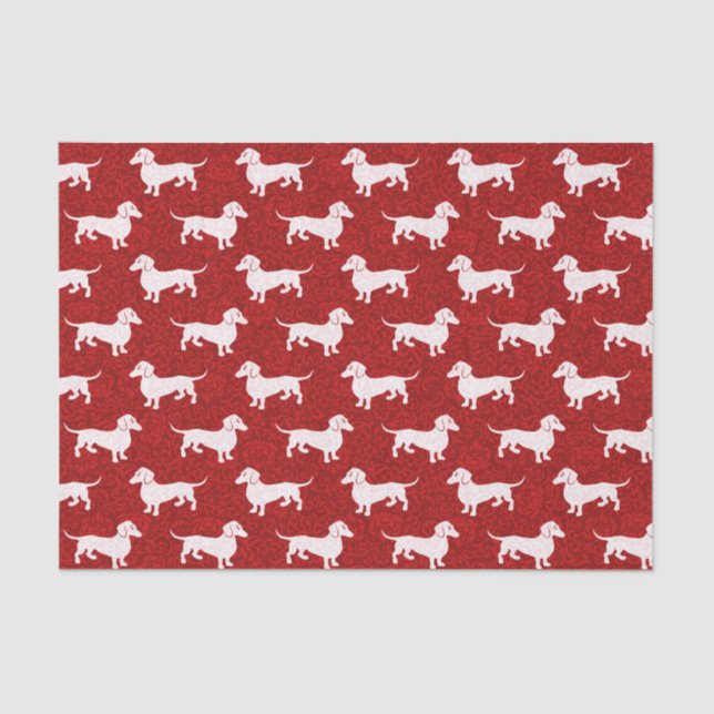 Papel De Seda Tenga navidad feliz de un Dachshund (Anverso)