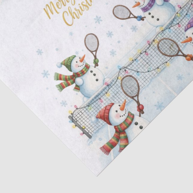 Papel De Seda Tenis Navidad Muñeco de Nieve Festivo (Detalle)