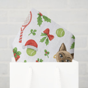 Papel De Seda Tenis Navidad temática para amantes de gatos siame