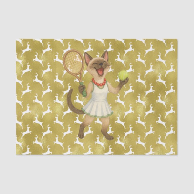 Papel De Seda Tennis Christmas Mug Cat Lovers  (Anverso)