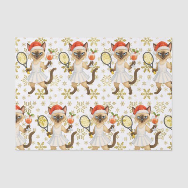 Papel De Seda Tennis Christmas Mug Cat Lovers  (Anverso)