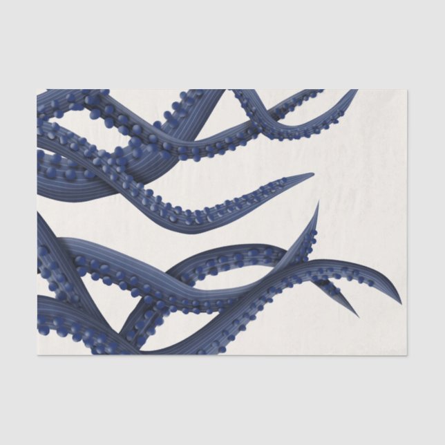 Papel De Seda Tentáculos de pulpo gigantes (Anverso)
