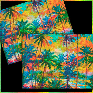 Papel De Seda [Tequila Sunrise] Playa de palmeras tropicales col