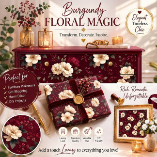 Papel De Seda Terciopelo de Magnolia de Medianoche Decoupage Flo