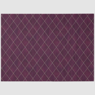 Papel De Seda Terciopelo Marrón Clásico Patrón de Argyle de Lujo
