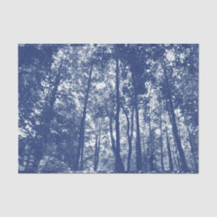 Papel De Seda Ternera de bosque - Efecto cianótipo