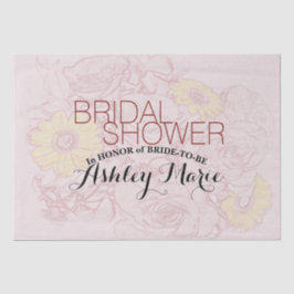 Papel De Seda Terra Cotta Esboza Obra de arte para Bouquet Perso