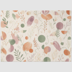 Papel De Seda Terracota Quemada Sage Polvoriento Boho Helecho de