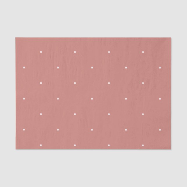 Papel De Seda Terracota Rosa Blanco Patrón (Anverso)
