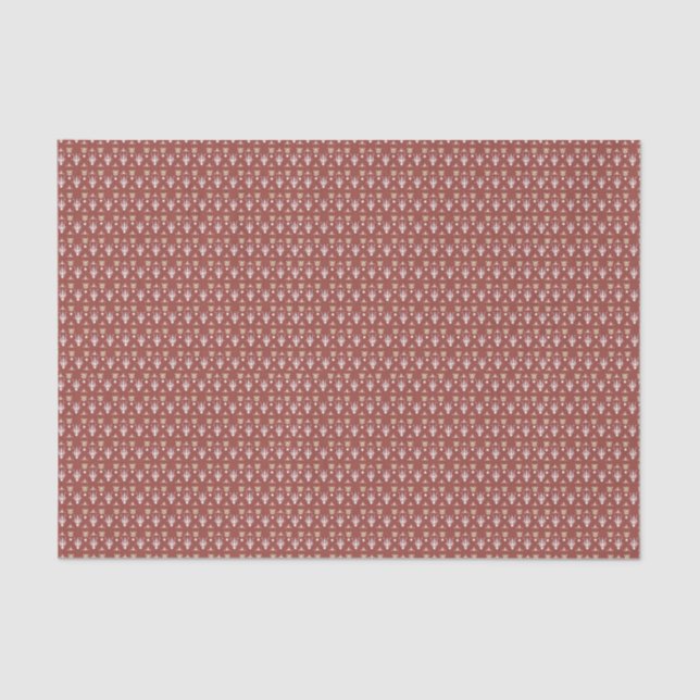 Papel De Seda Terracotta Elegante Ditsy Floral (Anverso)