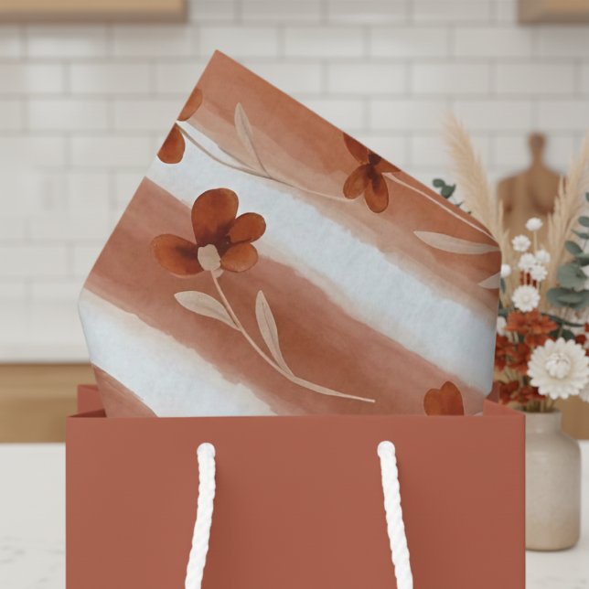 Papel De Seda Terracotta Flor Silvestre a Rayas (Subido por el creador)