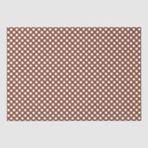 Papel De Seda Terracotta Gingham Patterned